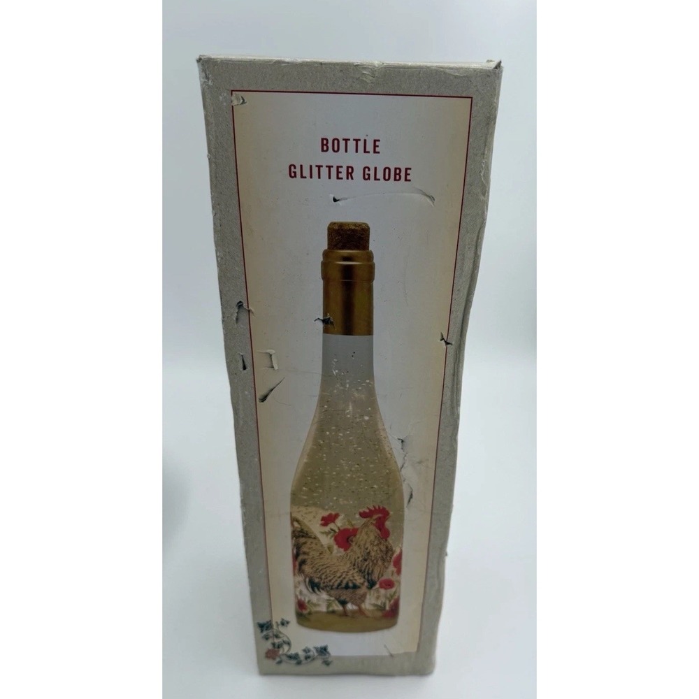 Rooster GLITTER GLOBE BOTTLE Cracker Barrel Exclusive